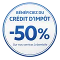 Bénéficiez du crédit d'impôt : -50 % sur nos services à domicile